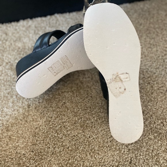 Dolce Vita Black Wedge Sandals shoes platforms Size 9 - Picture 2 of 6